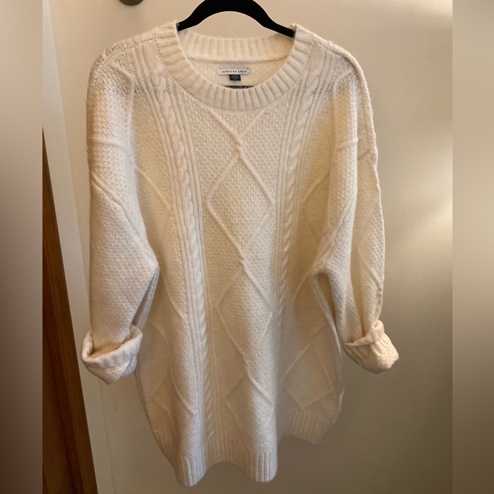 AE Oversized Cable-Knit Sweater Dress